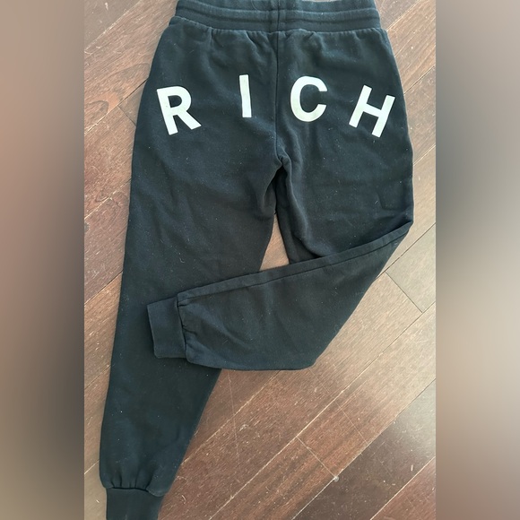 John Richmond Junior logo-print cotton track pants black size 10T made in Italy - Picture 12 of 14